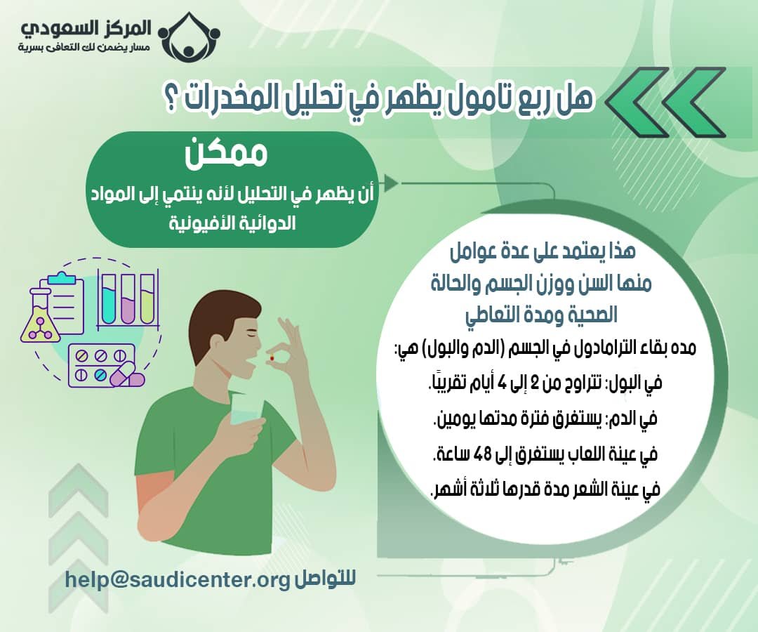 هل ربع تامول يظهر في تحليل المخدرات ؟